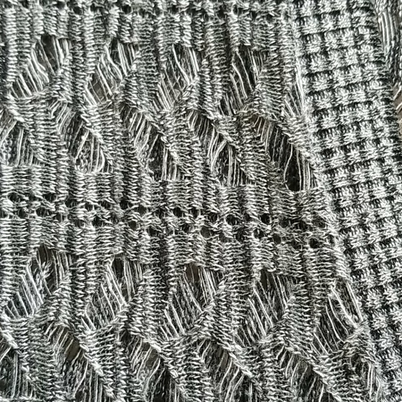 A Cute Gray & Black Deep V Sweater - Picture 3 of 9